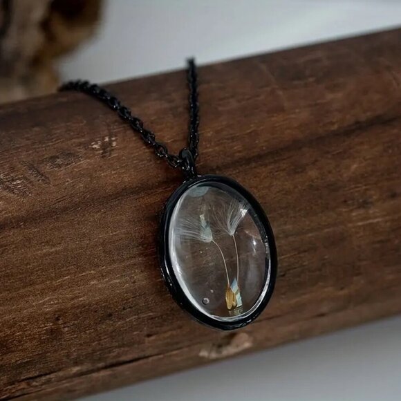 Dandelion Wish Seed Glass Pendant - Picture 1 of 3